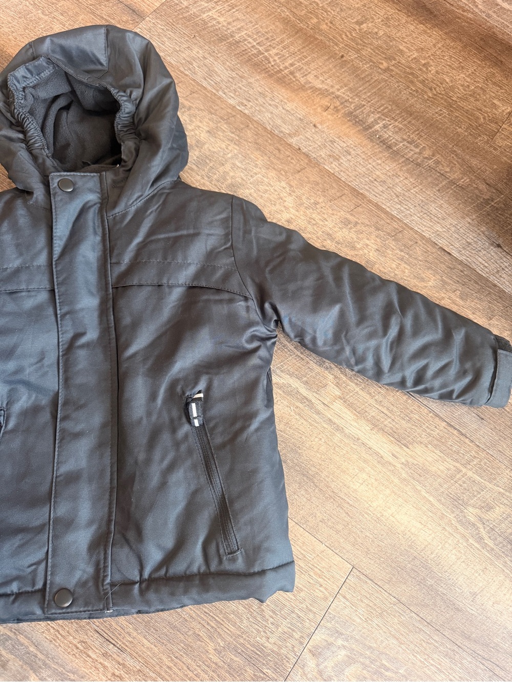 Cat & Jack Black Hooded Puffer Jacket